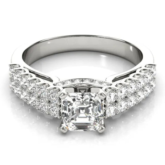 Royale Gold Asscher Cut Engagement Ring