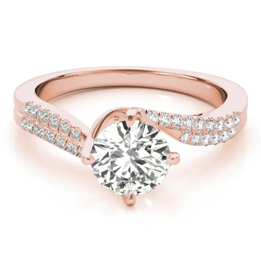 St. Tropez 14k Rose Gold Round Cut Engagement Ring