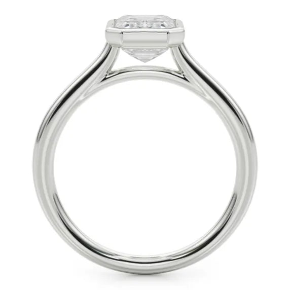 The Madeline White Gold Emerald Cut Engagement Ring