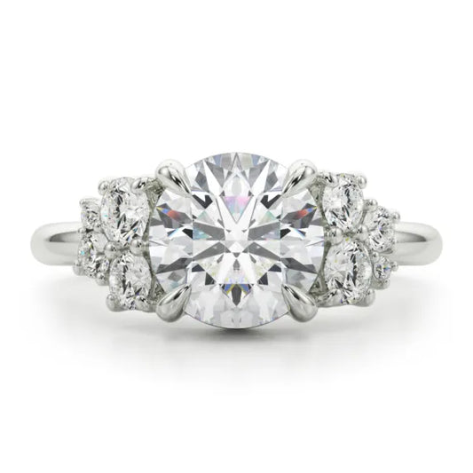 Paige Ring - 14k White Gold Round Cut Engagement Ring