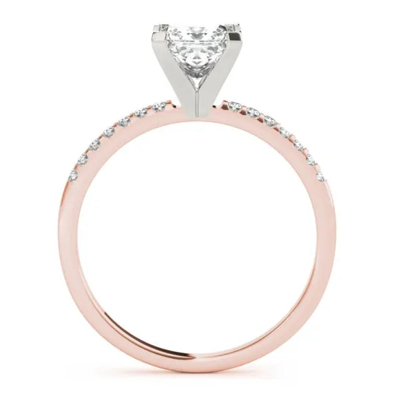 Solon Princess Cut Rose Gold Engagement Ring